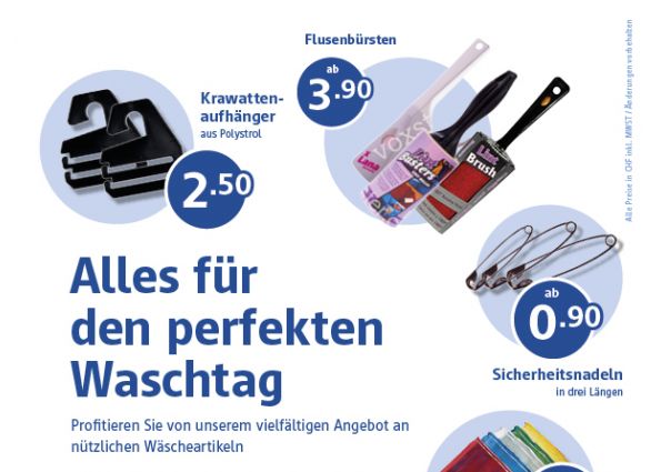 Zusatzprodukte rund ums Waschen